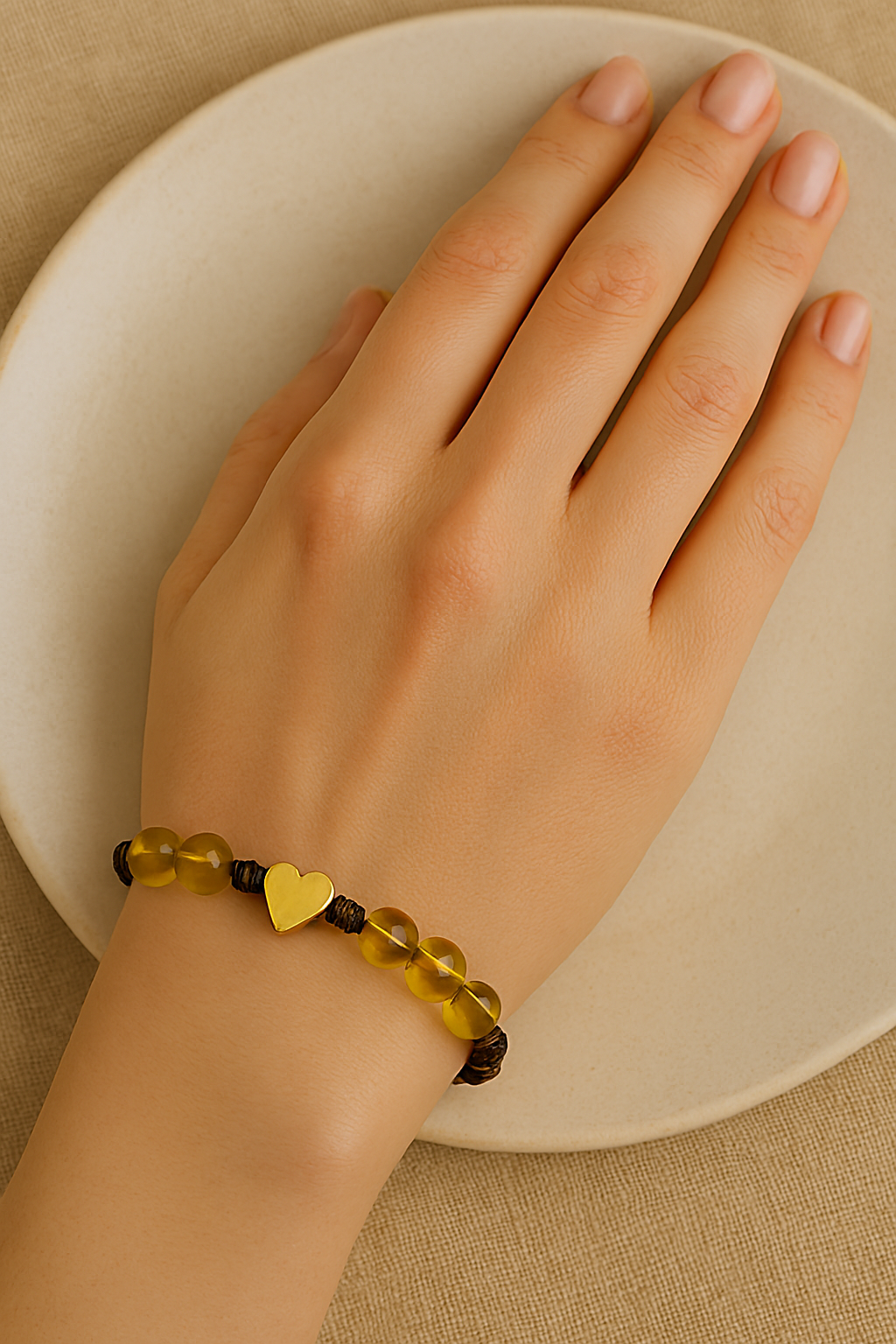 Pulsera de Cuarzo Citrino – Equilibrio y Protección