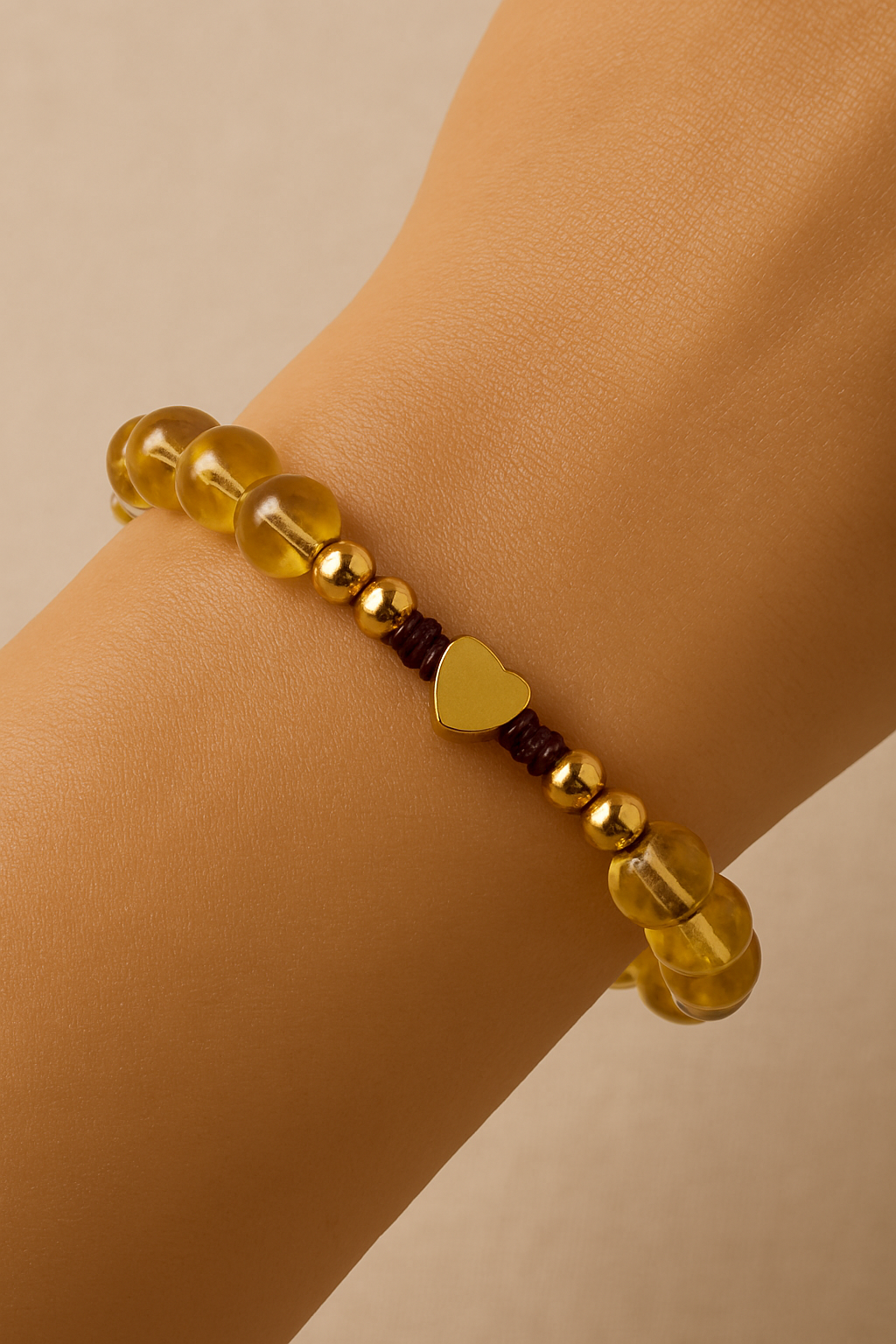 Pulsera de Cuarzo Citrino – Equilibrio y Protección