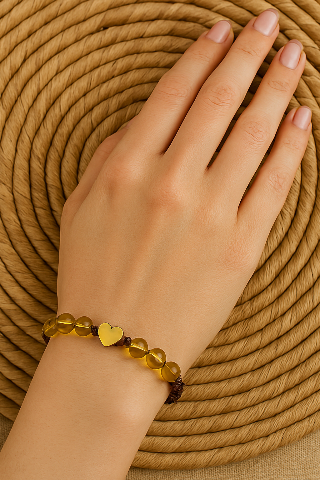 Pulsera de Cuarzo Citrino – Equilibrio y Protección