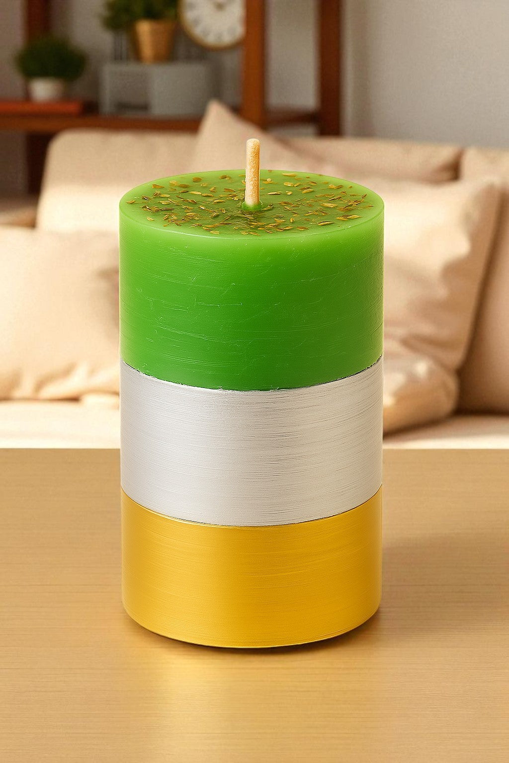 VELÓN PROSPERIDAD (VERDE/PLATEADO/DORADO) – Abundancia y Estabilidad