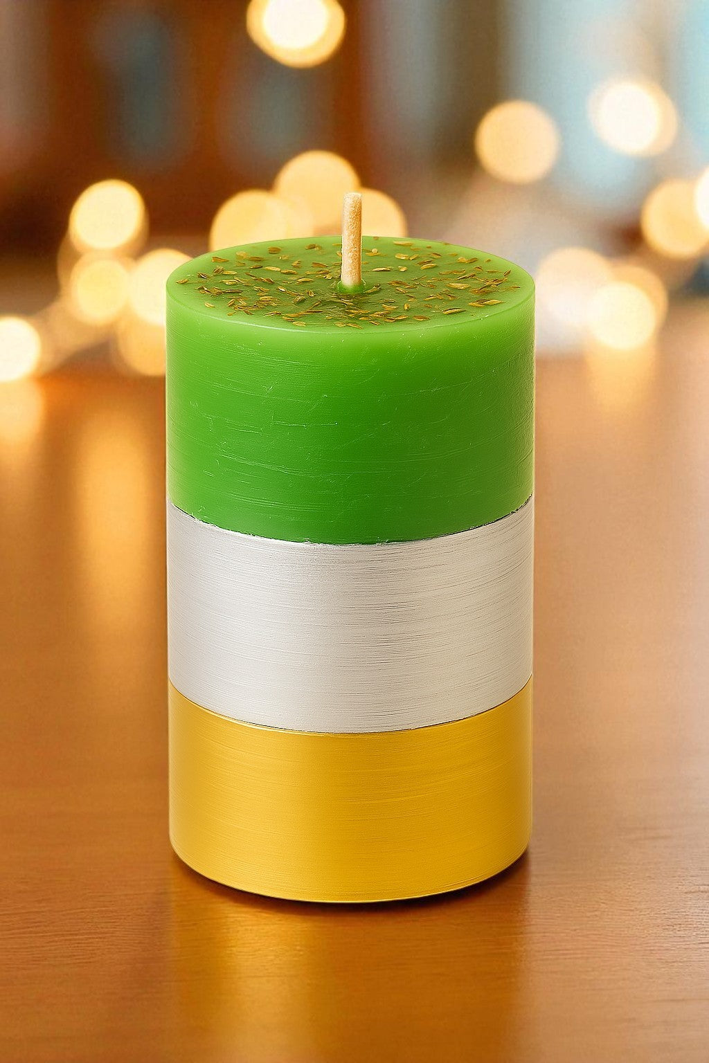 VELÓN PROSPERIDAD (VERDE/PLATEADO/DORADO) – Abundancia y Estabilidad